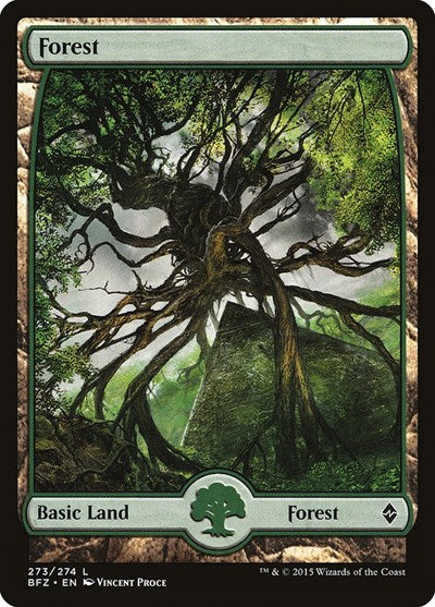 Forest 273 Full Art Battle for Zendikar (BFZ) - (#273) Near Mint