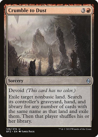Crumble to Dust Battle for Zendikar (BFZ) - (#128) Near Mint
