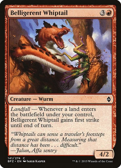 Belligerent Whiptail Battle for Zendikar (BFZ) - (#141) Near Mint