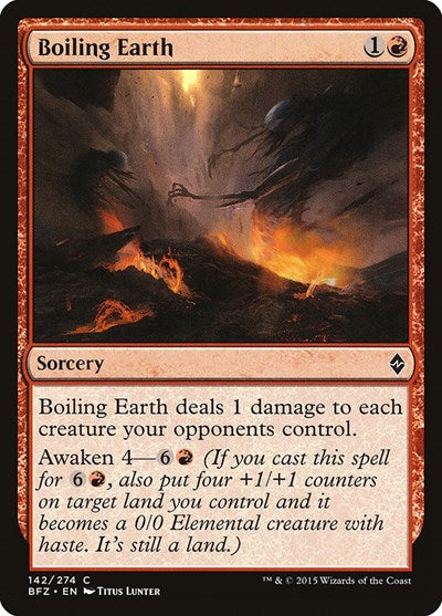Boiling Earth Battle for Zendikar (BFZ) - (#142) Near Mint