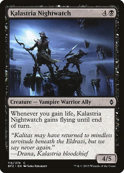 Kalastria Nightwatch Battle for Zendikar (BFZ) - (#115) Near Mint