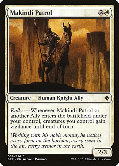 Makindi Patrol Battle for Zendikar (BFZ) - (#39) Near Mint