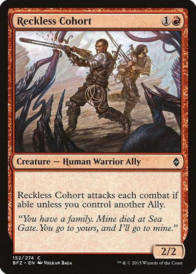 Reckless Cohort Battle for Zendikar (BFZ) - (#152) Near Mint