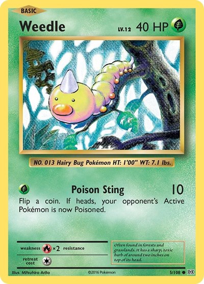 Weedle XY - Evolutions (EVO) - (#5/108) Near Mint