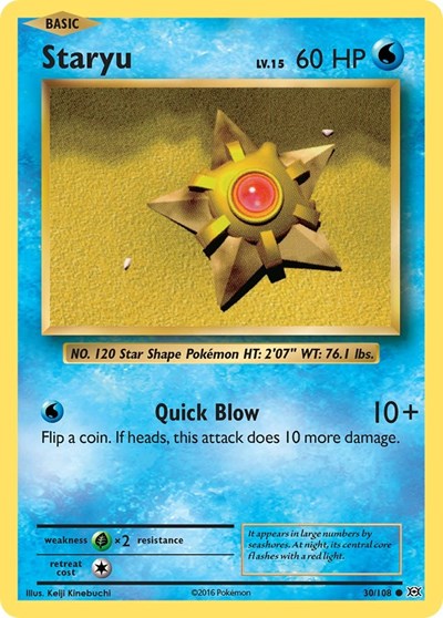 Staryu XY - Evolutions (EVO) - (#30/108) Near Mint