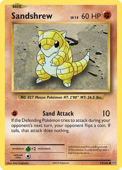 Sandshrew XY - Evolutions (EVO) - (#54/108) Near Mint