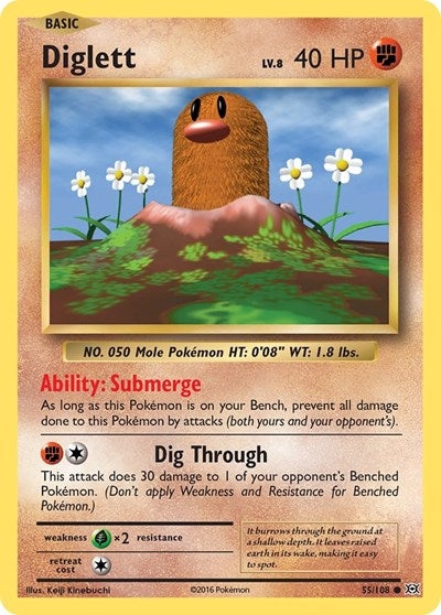 Diglett XY - Evolutions (EVO) - (#55/108) Near Mint