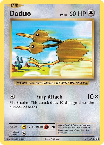 Doduo XY - Evolutions (EVO) - (#69/108) Near Mint