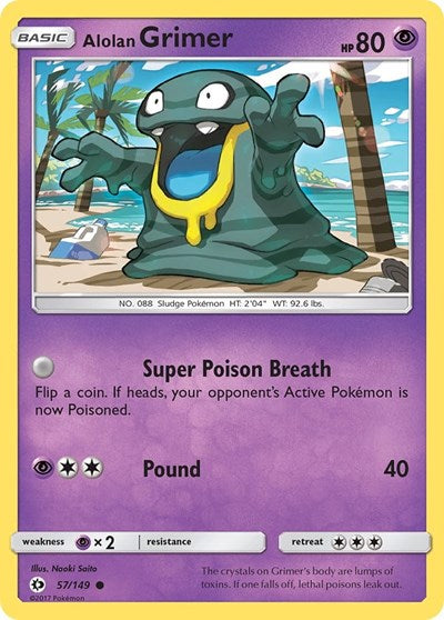 Alolan Grimer SM Base Set (SM01) - (#57/149) Near Mint