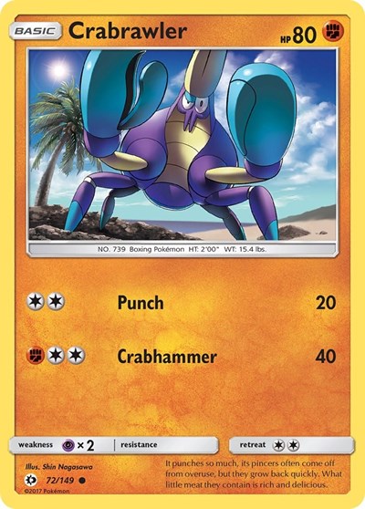 Crabrawler SM Base Set (SM01) - (#72/149) Near Mint