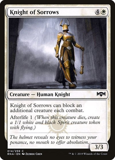 Knight of Sorrows Ravnica Allegiance (RNA) - (#14) Near Mint