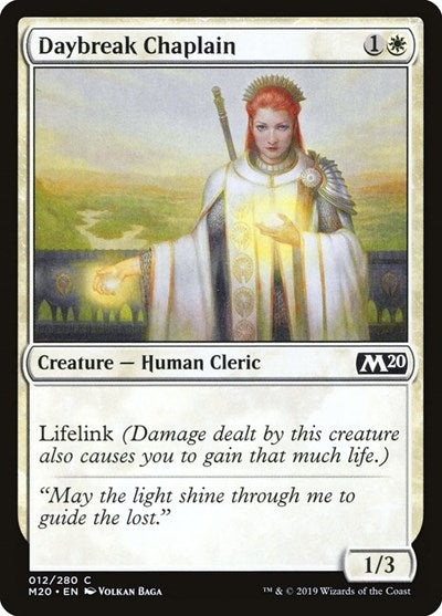 Daybreak Chaplain Core Set 2020 (M20) - (#12) Near Mint