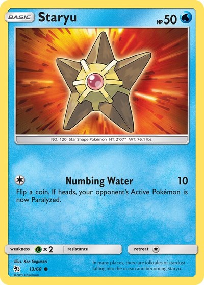 Staryu Hidden Fates (HIF) - (#13/68) Near Mint