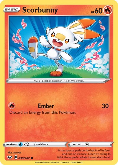 Scorbunny (030) SWSH01: Sword & Shield Base Set (SWSH01) - (#030/202) Near Mint