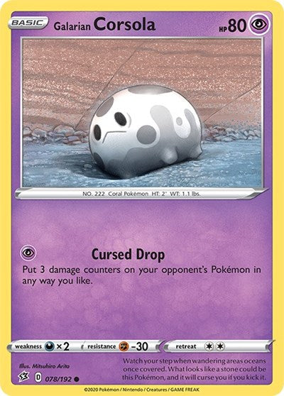 Galarian Corsola SWSH02: Rebel Clash (SWSH02) - (#078/192) Near Mint