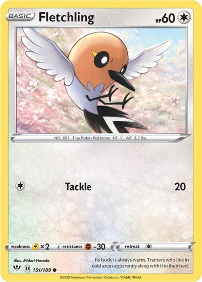 Fletchling SWSH03: Darkness Ablaze (SWSH03) - (#151/189) Near Mint