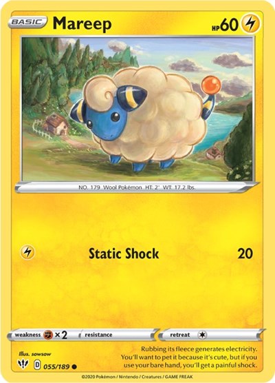 Mareep SWSH03: Darkness Ablaze (SWSH03) - (#055/189) Near Mint