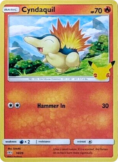 2021 Pokemon: McDonald's 25th Anniversary Promos (M21) - Cyndaquil - 10/25 (#010/025, Promo)