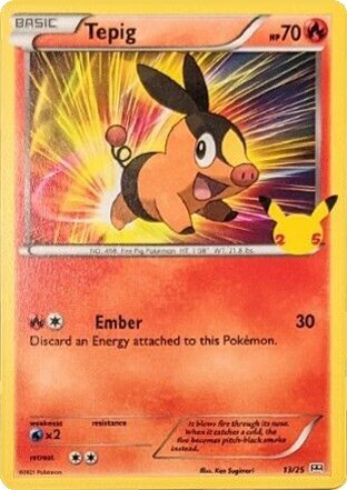 2021 Pokemon: McDonald's 25th Anniversary Promos (M21) - Tepig - 13/25 (#013/025, Promo)