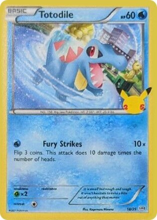 Totodile - 18/25 McDonald's 25th Anniversary Promos (M21) - (#018/025) Near Mint