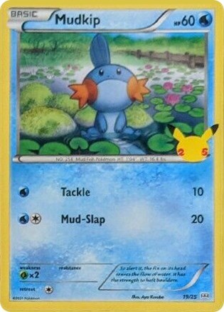 2021 Pokemon: McDonald's 25th Anniversary Promos (M21) - Mudkip - 19/25 (#019/025, Promo)