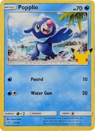 2021 Pokemon: McDonald's 25th Anniversary Promos (M21) - Popplio - 23/25 (#023/025, Promo)