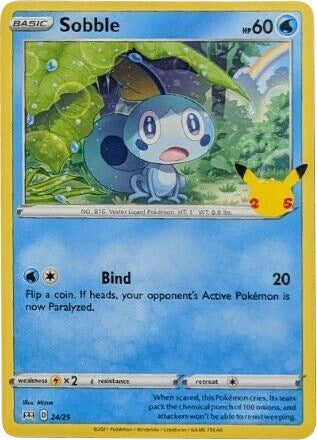 2021 Pokemon: McDonald's 25th Anniversary Promos (M21) - Sobble - 24/25 (#024/025, Promo)