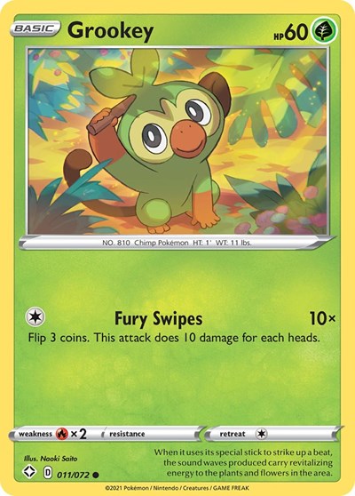 Grookey Shining Fates (SHF) - (#011/072) Near Mint