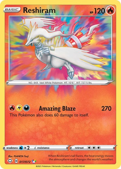 Reshiram Shining Fates (SHF) - (#017/072) Holofoil Near Mint