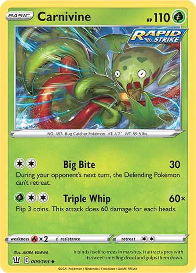 Carnivine SWSH05: Battle Styles (SWSH05) - (#009/163) Near Mint