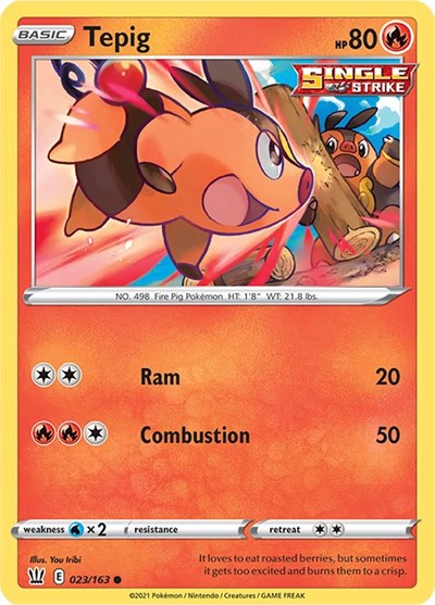 Tepig SWSH05: Battle Styles (SWSH05) - (#023/163) Near Mint