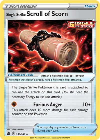 Single Strike Scroll of Scorn SWSH05: Battle Styles (SWSH05) - (#133/163) Near Mint