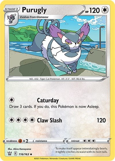 Purugly SWSH05: Battle Styles (SWSH05) - (#116/163) Near Mint
