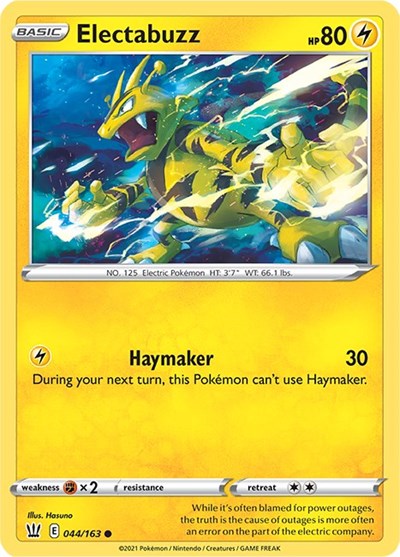 Electabuzz SWSH05: Battle Styles (SWSH05) - (#044/163) Near Mint