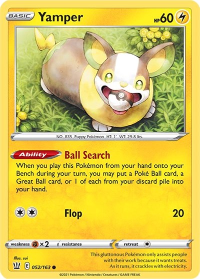 Yamper SWSH05: Battle Styles (SWSH05) - (#052/163) Near Mint