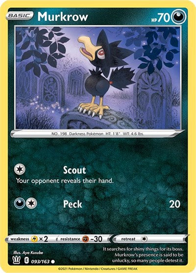Murkrow SWSH05: Battle Styles (SWSH05) - (#093/163) Near Mint