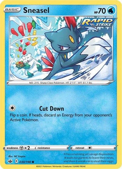 Sneasel SWSH06: Chilling Reign (SWSH06) - (#030/198) Reverse Holofoil Near Mint
