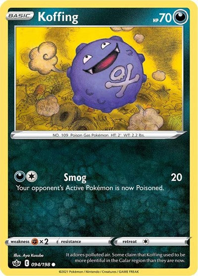 Koffing SWSH06: Chilling Reign (SWSH06) - (#094/198) Near Mint