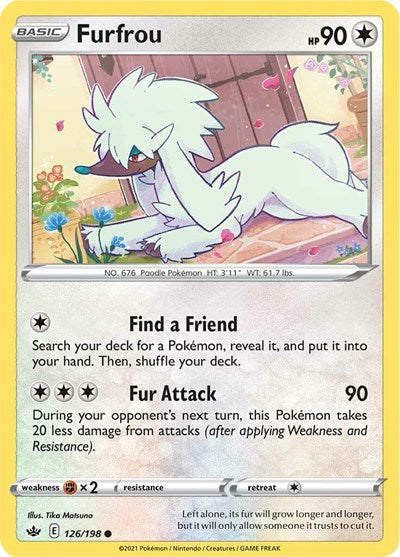Furfrou SWSH06: Chilling Reign (SWSH06) - (#126/198) Near Mint