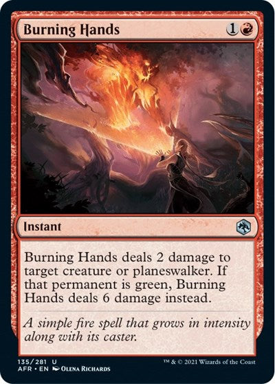Burning Hands Adventures in the Forgotten Realms (AFR) - (#135) Near Mint