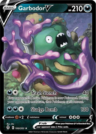 Garbodor V SWSH07: Evolving Skies (SWSH07) - (#100/203) Holofoil Near Mint