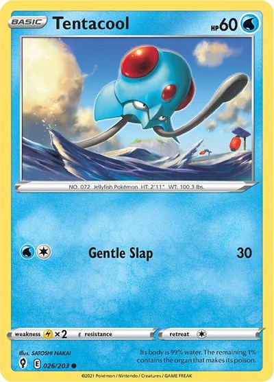 Tentacool SWSH07: Evolving Skies (SWSH07) - (#026/203) Near Mint