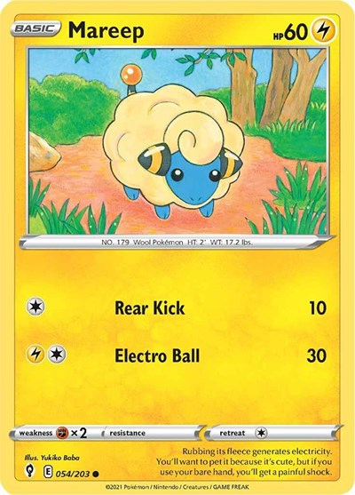 Mareep SWSH07: Evolving Skies (SWSH07) - (#054/203) Near Mint