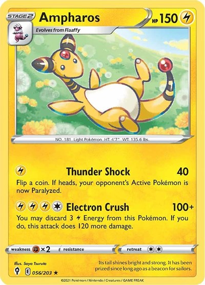 Ampharos SWSH07: Evolving Skies (SWSH07) - (#056/203) Near Mint