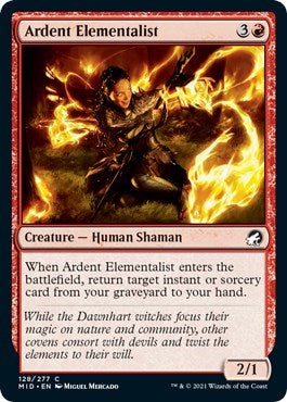 Ardent Elementalist Innistrad: Midnight Hunt (MID) - (#128) Near Mint