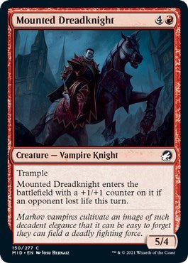 Mounted Dreadknight Innistrad: Midnight Hunt (MID) - (#150) Near Mint