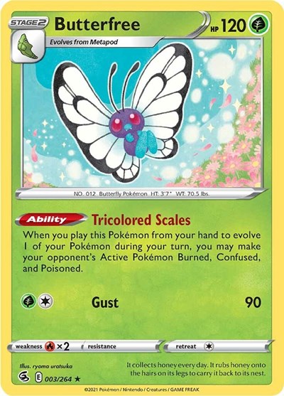 Butterfree SWSH08: Fusion Strike (SWSH08) - (#003/264) Holofoil Near Mint