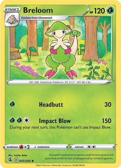 Breloom SWSH08: Fusion Strike (SWSH08) - (#005/264) Near Mint