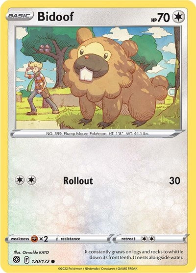 Bidoof SWSH09: Brilliant Stars (SWSH09) - (#120/172) Near Mint