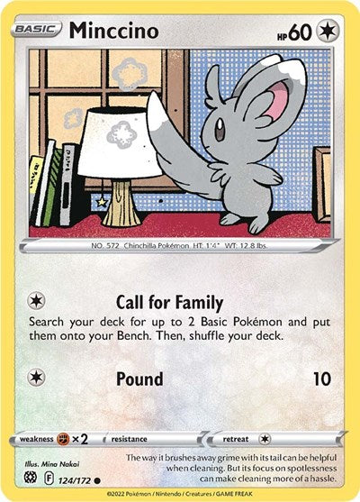 Minccino SWSH09: Brilliant Stars (SWSH09) - (#124/172) Near Mint